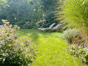 BV Alstertal Bepflanzung Rasen mit Liegen 1s